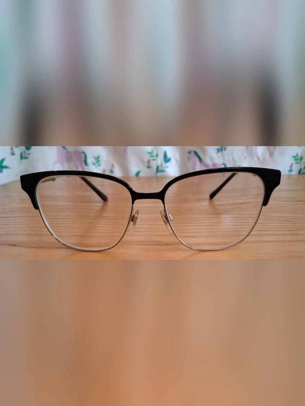 EUC Burberry B1313Q Black Cat Eye & Gold Tone Everyday Reading Glasses Frames